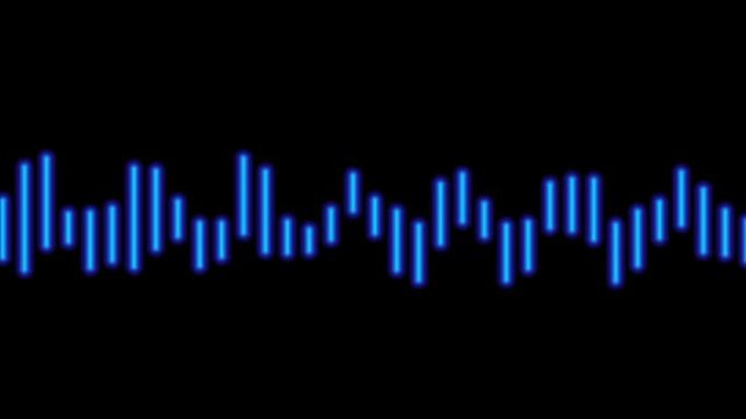 音频频谱波形蓝色竖线波纹变化高低起伏