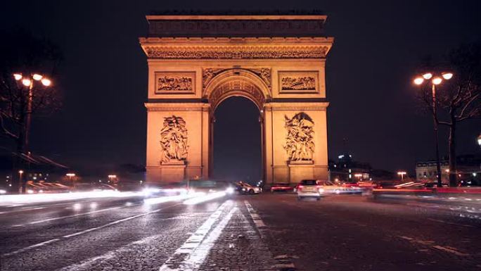 凯旋拱门-巴黎4k视频