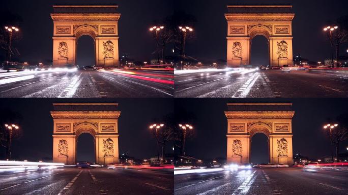 凯旋拱门-巴黎4k视频