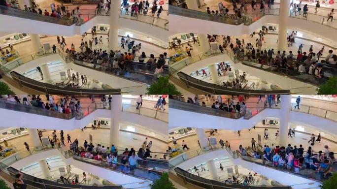 高清延时: 购物中心的行人