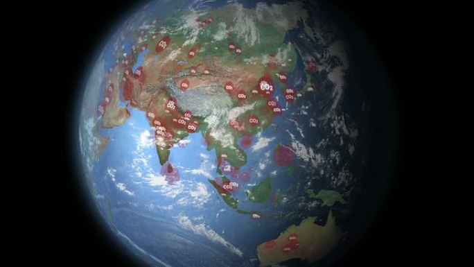 二氧化碳可视化亚洲