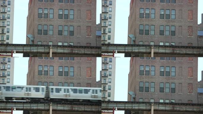芝加哥L火车和建筑