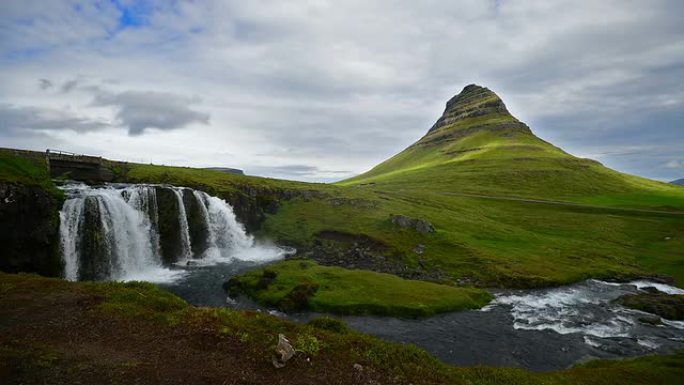 冰岛kirkju费尔移动云水的延时视频