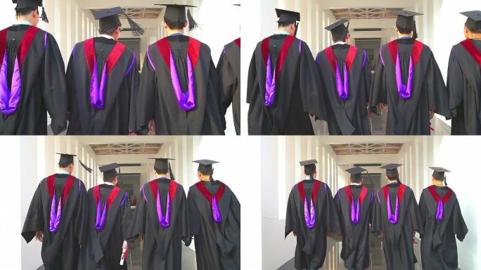 高清: 一群研究生毕业后拿着文凭