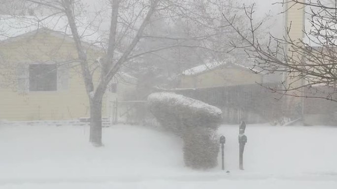 高清视频暴风雪席卷丹佛科罗拉多社区