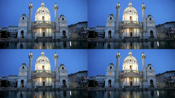 黄昏的圣查尔斯教堂