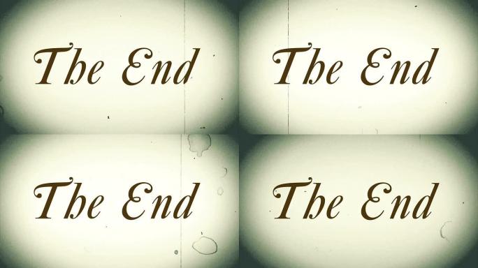 旧电影效果“THE END”高清
