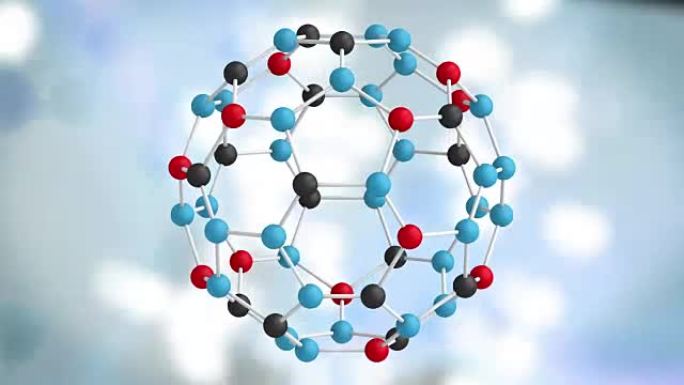 HD: 分子模型结构360度旋转，可循环。