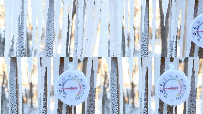 结冰到室外温度计显示负温度