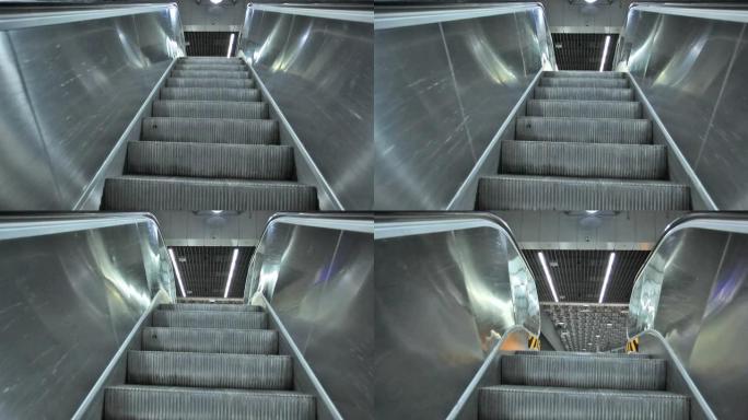 法兰克福机场的空扶梯正在上行