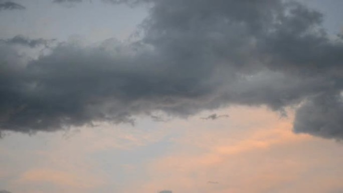 日落时的天空云层延时