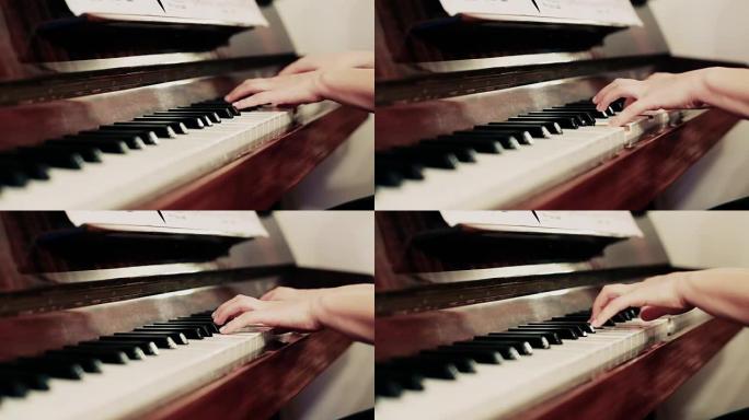 女性的手弹钢琴弹钢琴美女弹钢琴钢琴演奏