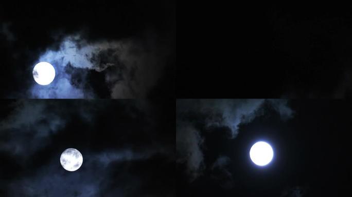 月亮和云朵视频素材