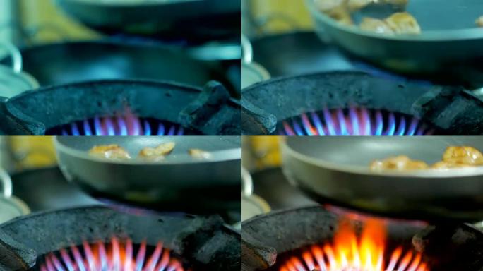 4K: 烹饪过程中烧锅