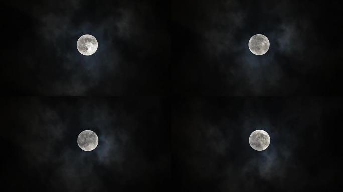 满月的夜云