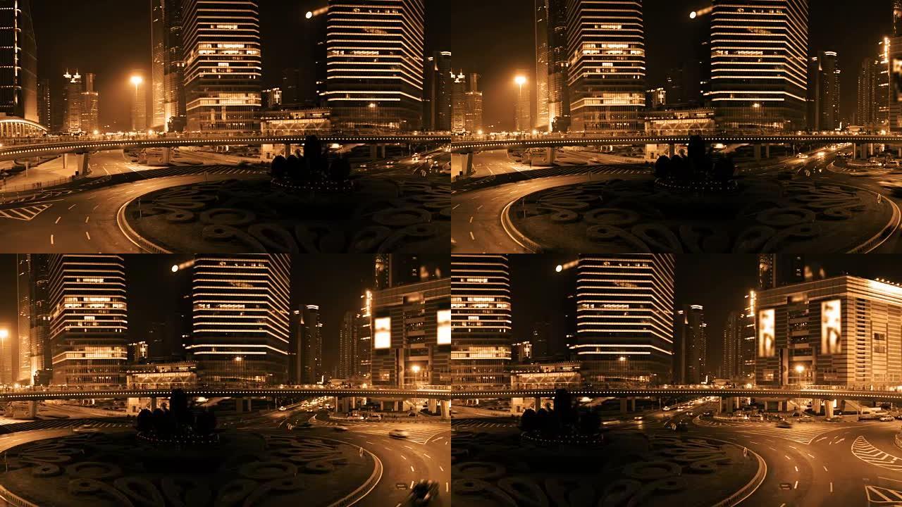夜间的上海摩天大楼