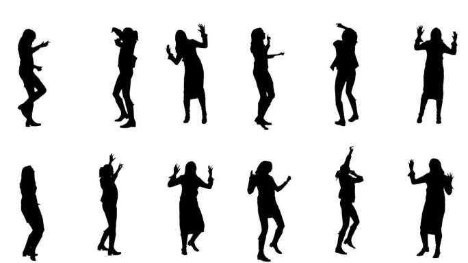 跳舞的女人剪影跳舞剪影舞蹈影响劲舞动画