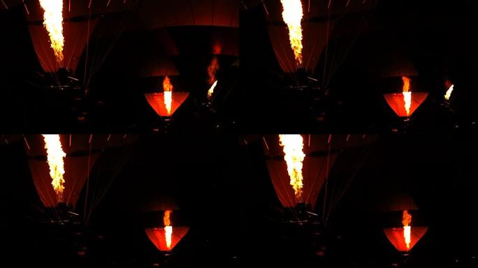 慢动作，热气球的燃烧能量