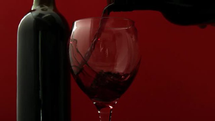 Wine powing into wine glass
