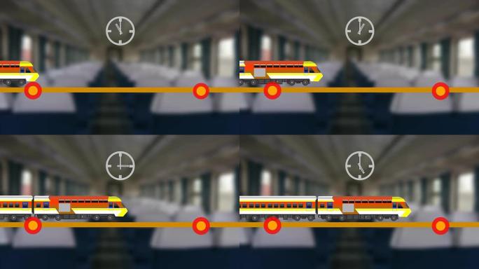 火车旅行的时间。