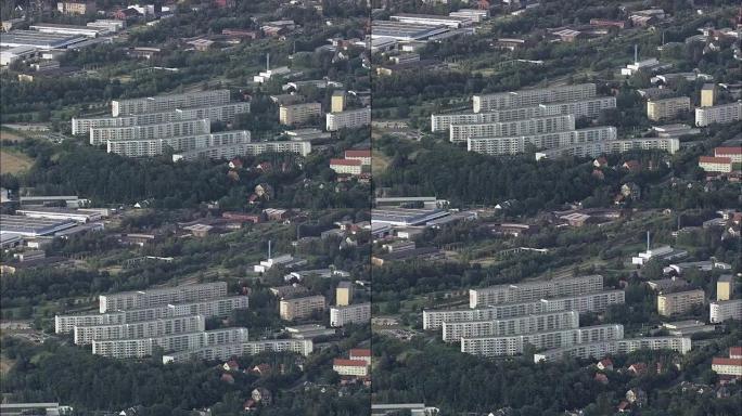莱兴巴赫Im Vogtland-鸟瞰图-萨克森，直升机拍摄，空中视频，cineflex，建立镜头，德
