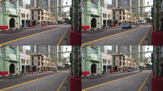 新加坡的道路干净整洁的街道城市传统与现代