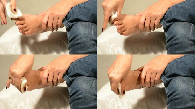 女性指甲油脚趾甲