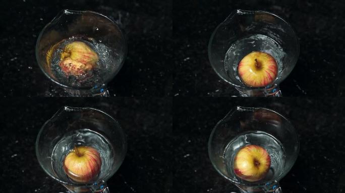 苹果掉进水里