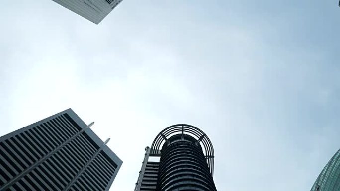 新加坡摩天大楼仰拍宣传片高楼