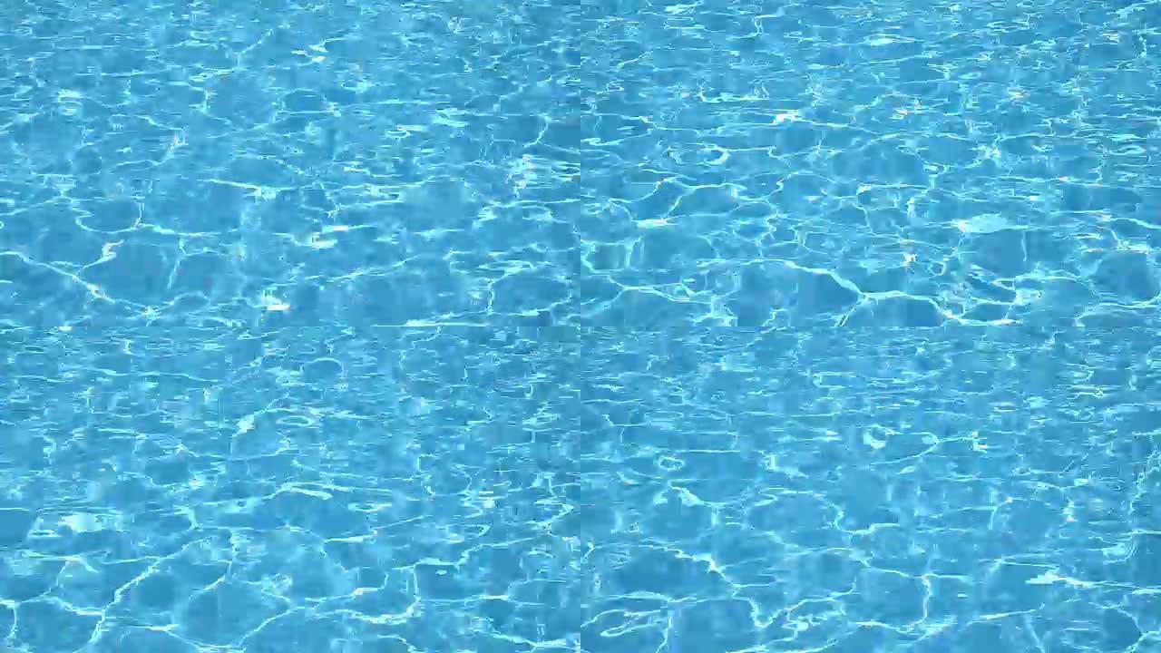 泳池水水波纹水面夏季