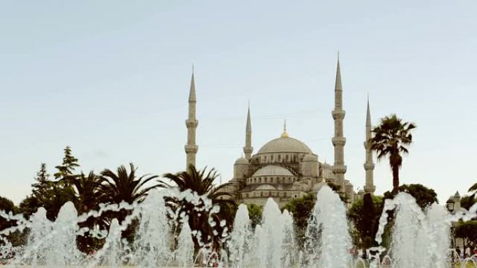 蓝色清真寺-苏丹艾哈迈德清真寺。伊斯坦布尔