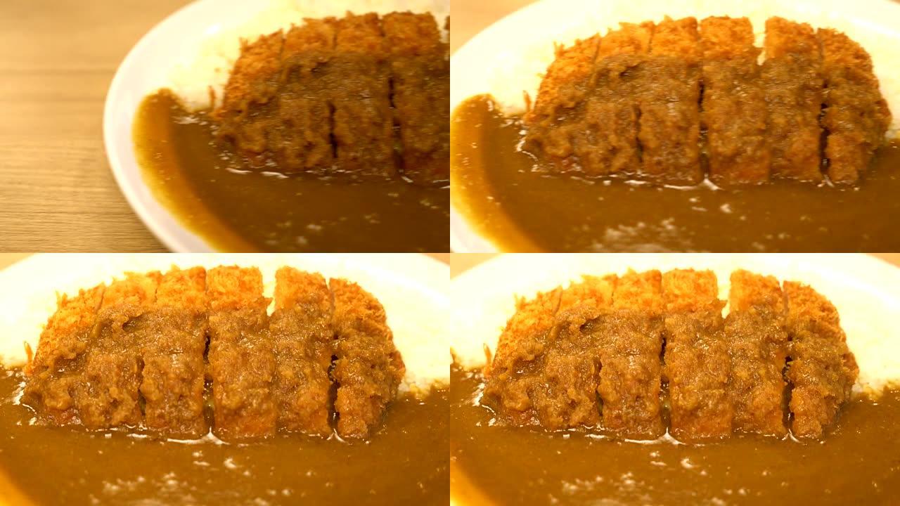 咖喱猪肉配米饭-日本食物