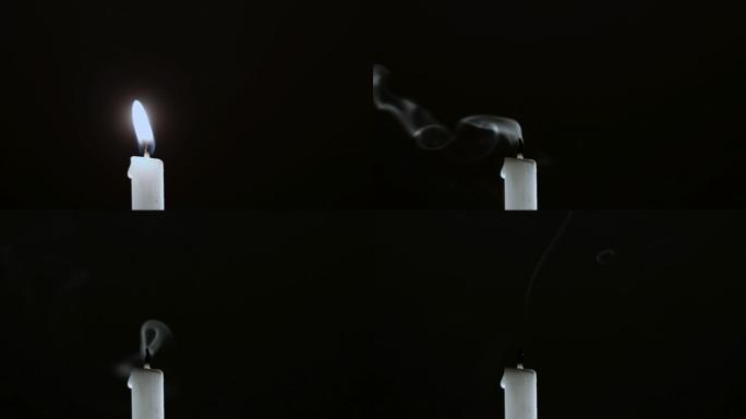 吸烟蜡烛火光焰火