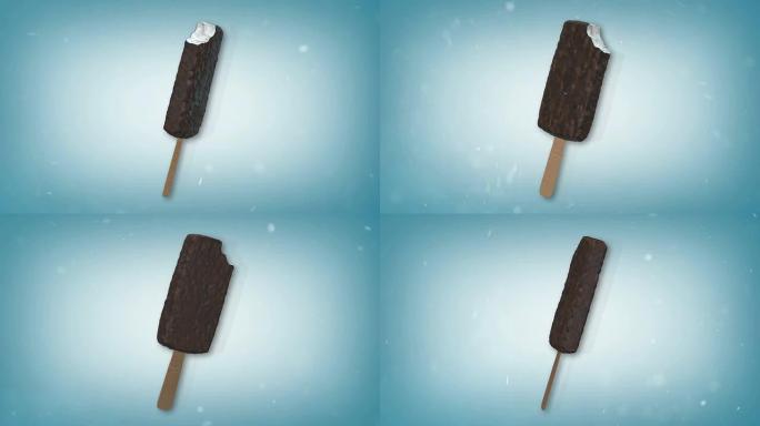 巧克力冰淇淋棒3d三维动画特效素材广告片