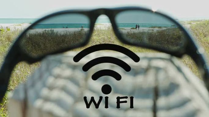 Wifi热点海滩太阳镜技术通信