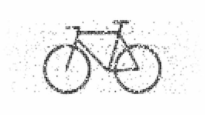 自行车: 现代半色调风格 (循环)