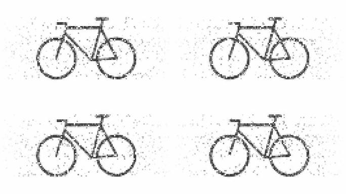 自行车: 现代半色调风格 (循环)