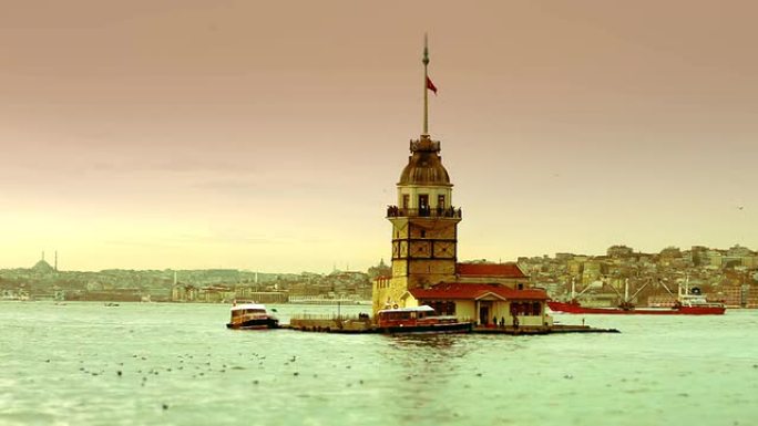 高清：少女塔，土耳其伊斯坦布尔