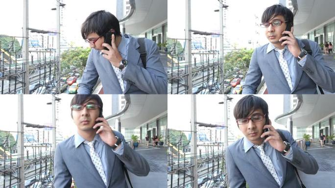 高清: 商人使用智能手机