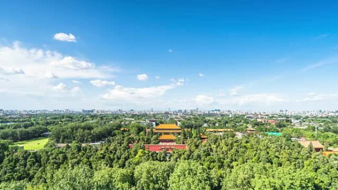 中国北京的护城河和皇宫。