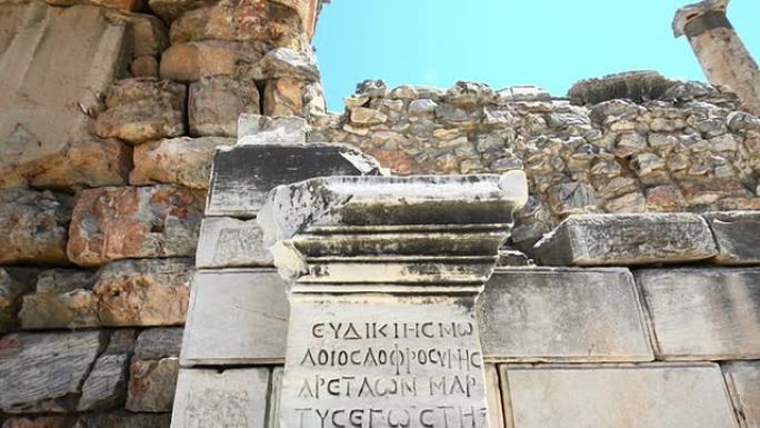 古希腊铭文废墟遗址遗迹世界文化遗产古文明