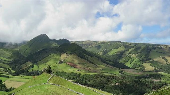 亚速尔群岛弗洛雷斯岛东部沿海地区景观