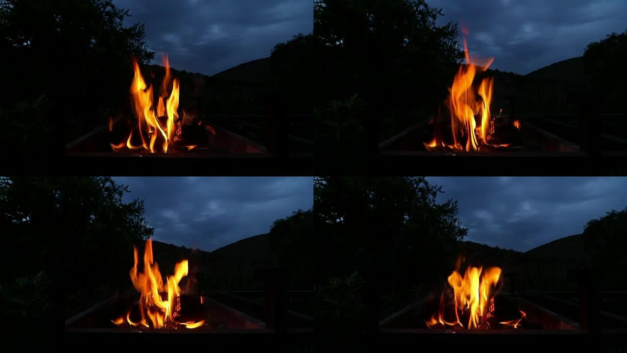 篝火温暖取暖点火