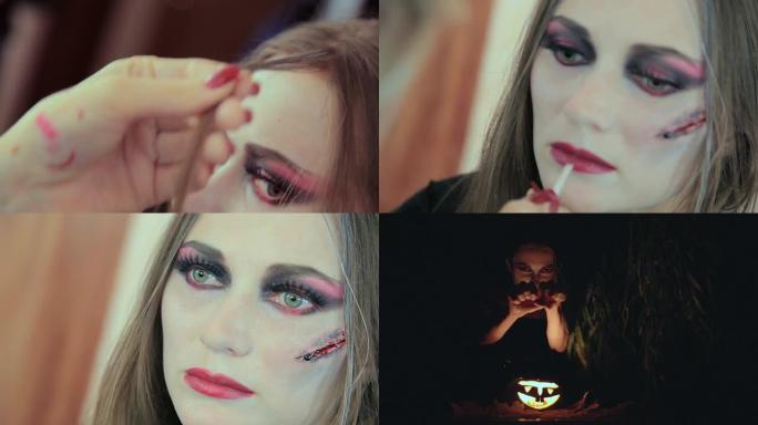 吸血鬼女演员化妆