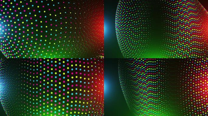 有机RGB抽象粒子运动vJ大屏