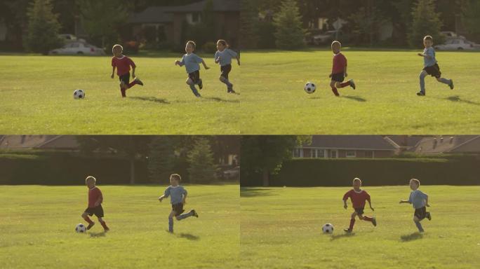 踢足球的孩子