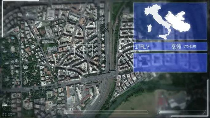 罗马的未来主义卫星图像视图