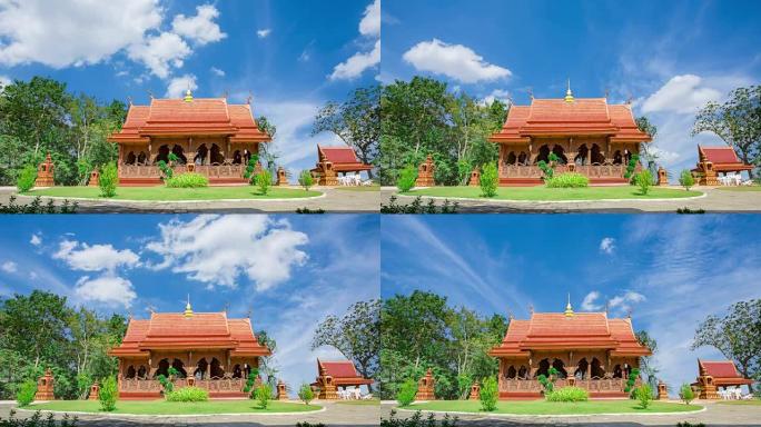Wat Khao Cha wang建筑木雕，风景优美