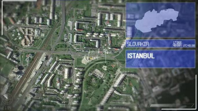 布拉迪斯拉发的未来主义卫星图像视图