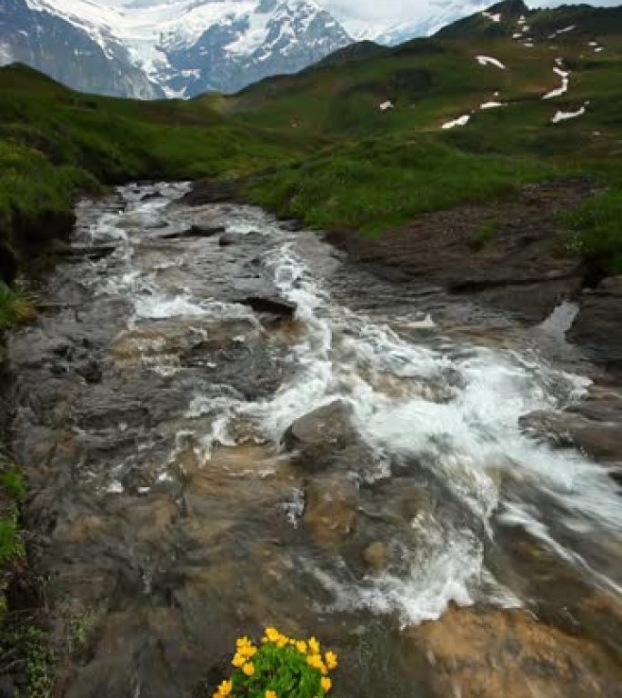 瑞士格林德瓦尔德瀑布照片